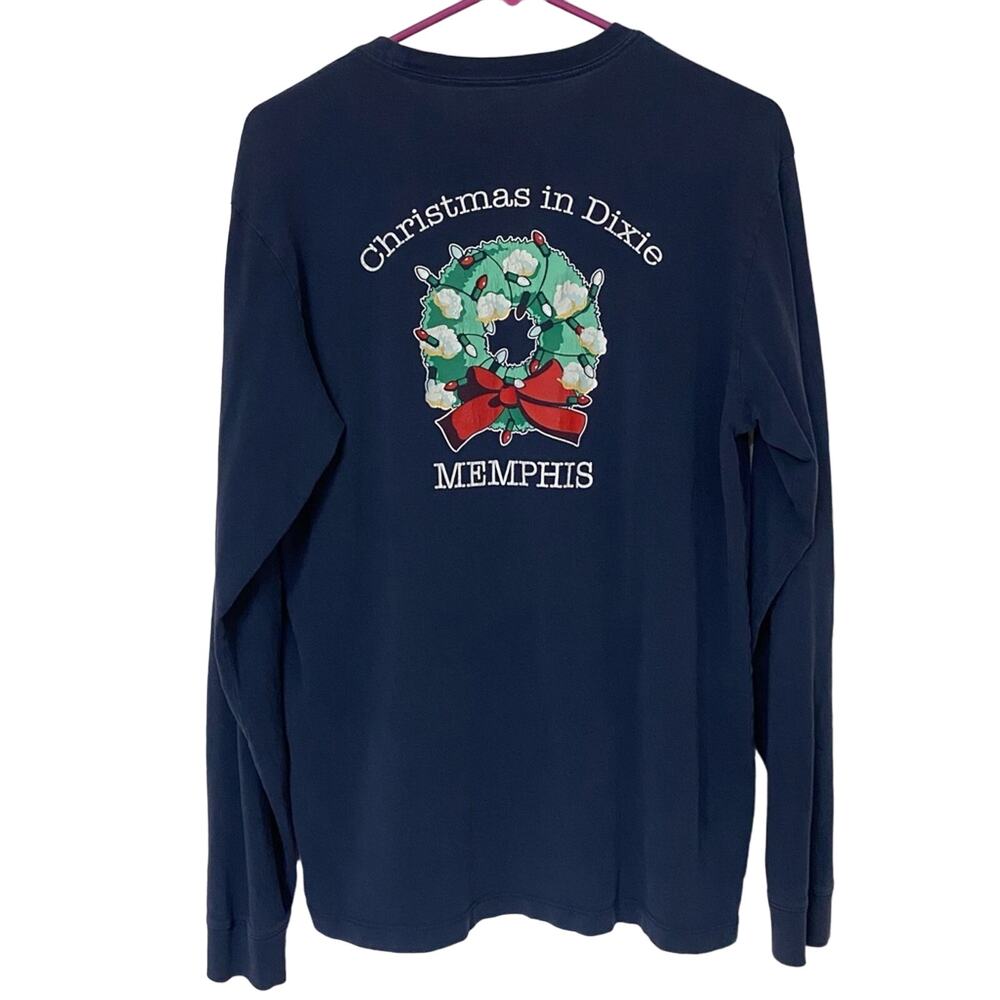 VINEYARD VINES • Navy 2013 Memphis Christmas in Dixie Long Sleeve Tee